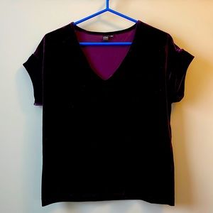 Purple velvet top